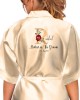 Personalised Elegant Satin Robe For All The Wedding Party Bride, Bridesmaid, Flower Girl Alphabet