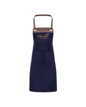 Premier Faux leather Trim Ladies/ Mens Personalised  Embroidered Apron Premier Faux leather Trim Ladies/ Mens Personalised  Embroidered Apron