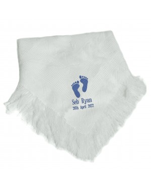 Personalised Baby Shawl Blanket Embroidered Embroidered with any name and Birth date Personalised Baby Shawl Blanket Embroidered Embroidered with any name and Birth date