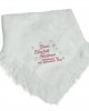 Personalised Baby Shawl Blanket Embroidered with any name for boys or girls