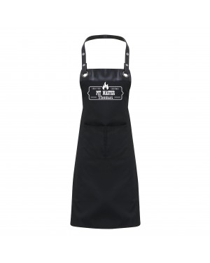 Premier Faux leather Trim  Mens Pit Master Personalised BBQ Apron, Apron With Pockets Premier Faux leather Trim  Mens Pit Master Personalised BBQ Apron, Apron With Pockets