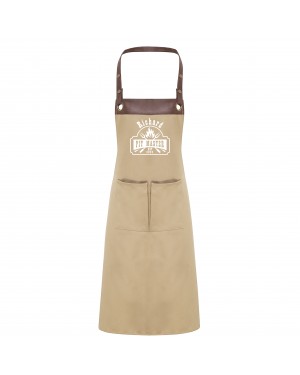 Premier Faux leather Trim  Mens Pit Master Personalised BBQ Apron, Apron With Pockets Premier Faux leather Trim  Mens Pit Master Personalised BBQ Apron, Apron With Pockets