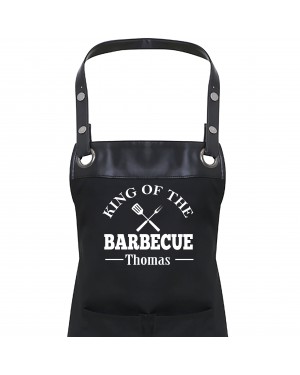 Premier Faux leather Trim  Mens Barbeque Personalised Apron Apron With Pockets