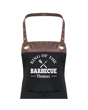 Premier Faux leather Trim Mens Barbeque Personalised Apron Apron With Pockets Premier Faux leather Trim Mens Barbeque Personalised Apron Apron With Pockets