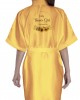 Personalised Satin Kimono Robe Printed with a pretty border of sunflowers 