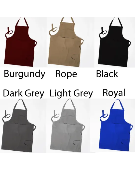 Personalised Ladies / Mens Embroidered Apron, Cooking Chef Apron Unisex Apron With Pockets