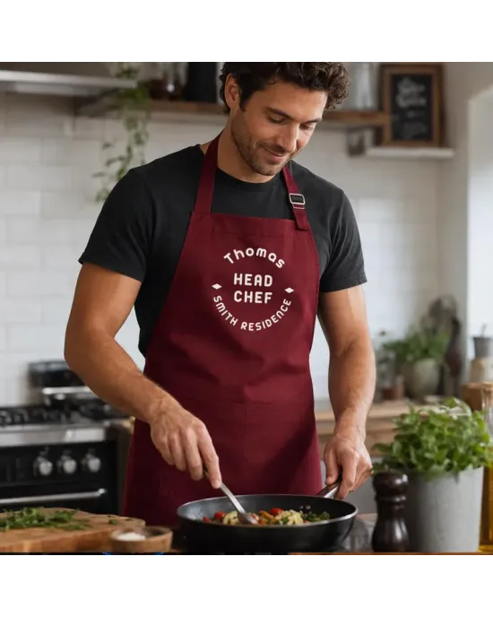 Personalised Apron, Unisex Apron, Head Chef, Kitchen Apron Unisex Apron With Pockets Personalised Apron, Unisex Apron, Head Chef, Kitchen Apron Unisex Apron With Pockets