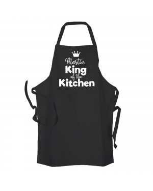 Personalised King of the Kitchen Black Apron Personalised King of the Kitchen Black Apron