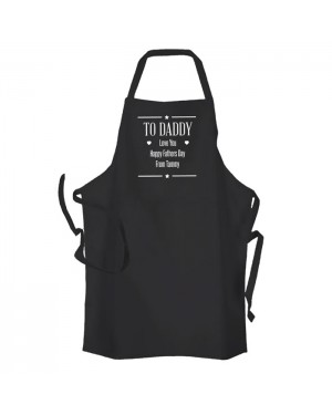Personalised Fathers Day Message, Cooking, Apron Black. Change any Text. Personalised Fathers Day Message, Cooking, Apron Black. Change any Text.