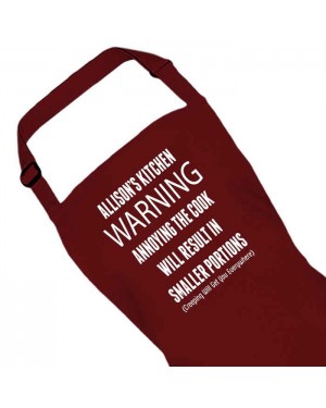 Kitchen Warning Personalised Colour Apron Ladies Fun Chef Kitchen Cooking Dinner, Quality Apron Kitchen Warning Personalised Colour Apron Ladies Fun Chef Kitchen Cooking Dinner, Quality Apron