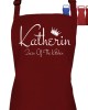 Queen Of The Kitchen Personalised Colour Apron Ladies Fun Chef Kitchen Cooking Dinner, Quality Apron In Lots Of Colours