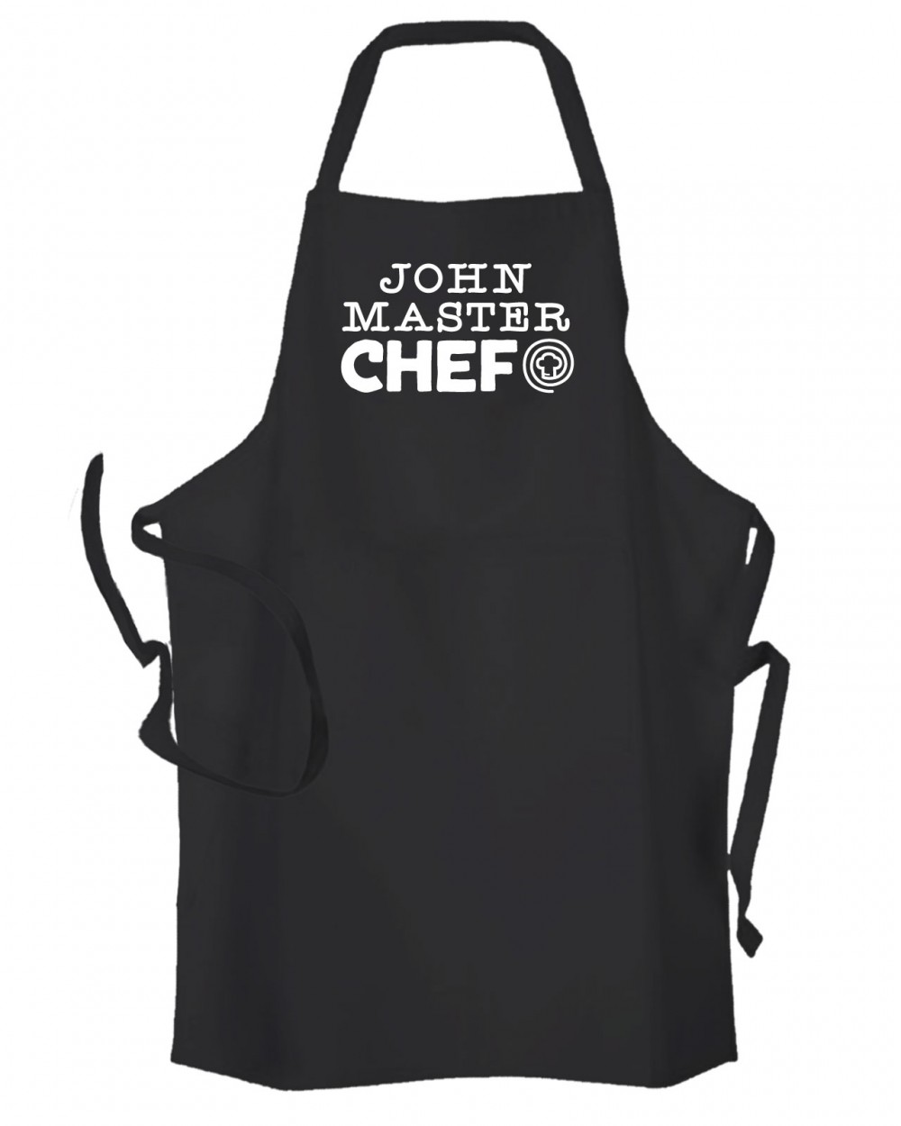 Master Chef Personalised Cooking Apron Black.