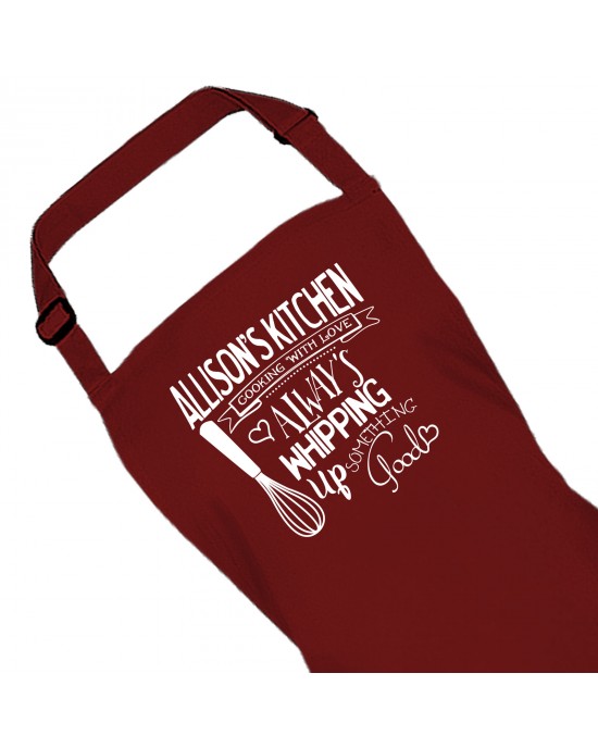 Ladies Personalised Wipping Up Something Kitchen Cooking Apron.