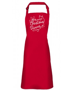 Personalised Ladies Apron. Christmas Dinner Red Apron, Custom Printed. Great Gift For Mum. Personalised Ladies Apron. Christmas Dinner Red Apron, Custom Printed. Great Gift For Mum.