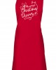 Personalised Ladies Apron. Christmas Dinner Red Apron, Custom Printed. Great Gift For Mum.