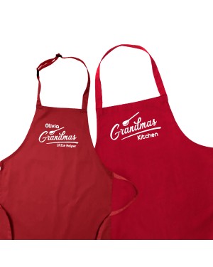 Personalised Cooking Apron Set. Perfect for Grandmas & Grandchildren in colours Personalised Cooking Apron Set. Perfect for Grandmas & Grandchildren in colours