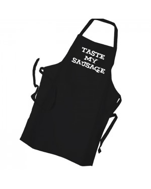 Taste My Sausage Personalised Apron Black Or White Taste My Sausage Personalised Apron Black Or White