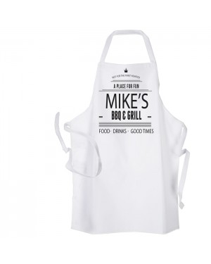 Your Name. BBQ & Grill, Cooking, Personalised Apron Black Or White. Your Name. BBQ & Grill, Cooking, Personalised Apron Black Or White.