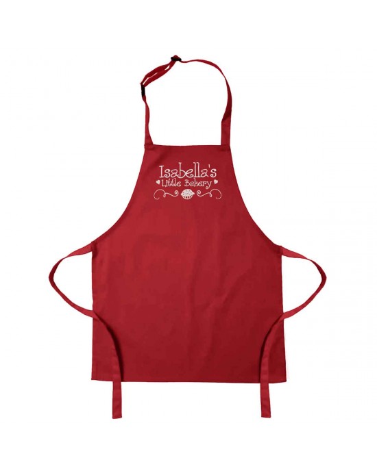Personalised Kids Children's Cooking Apron. Little Bakery Embroidered Design