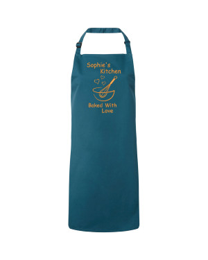 Personalised  Embroidered Adult's Cooking Apron. Bowl & Wisk Design, change any text. Personalised  Embroidered Adult's Cooking Apron. Bowl & Wisk Design, change any text.