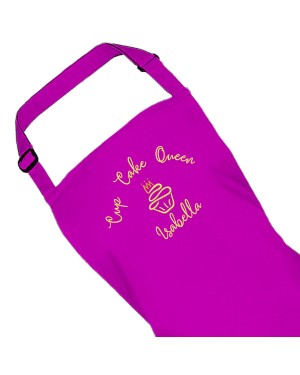 Personalised Embroidered Adult Cooking Apron. Cup Cake Queen design, thread colour choices. Personalised Embroidered Adult Cooking Apron. Cup Cake Queen design, thread colour choices.