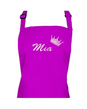 Personalised Ladies Apron, Custom Embroidered Colour Apron. Crown Design. Personalised Ladies Apron, Custom Embroidered Colour Apron. Crown Design.