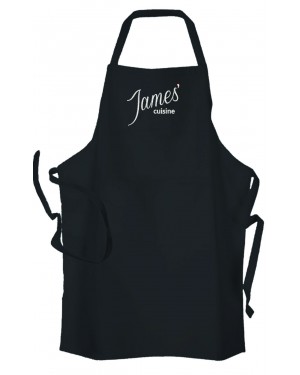 Personalised ,Premium Black Apron  A Lovely Cuisine Embroidered Design  Personalised ,Premium Black Apron  A Lovely Cuisine Embroidered Design