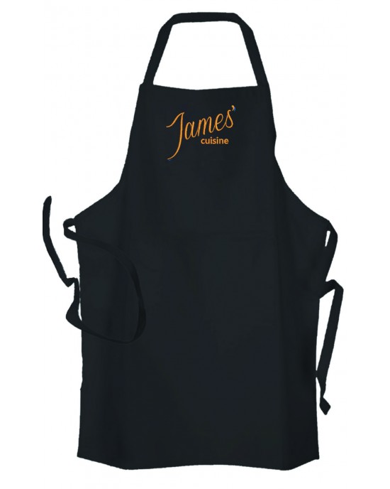  Personalised ,Premium Black Apron  A Lovely Cuisine Embroidered Design
