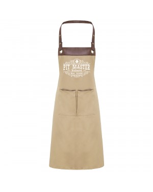 Premier Faux leather Trim Mens Personalised Apron BBQ, Pit Master, BARBECUE, Mans Apron With Pockets Premier Faux leather Trim Mens Personalised Apron BBQ, Pit Master, BARBECUE, Mans Apron With Pockets