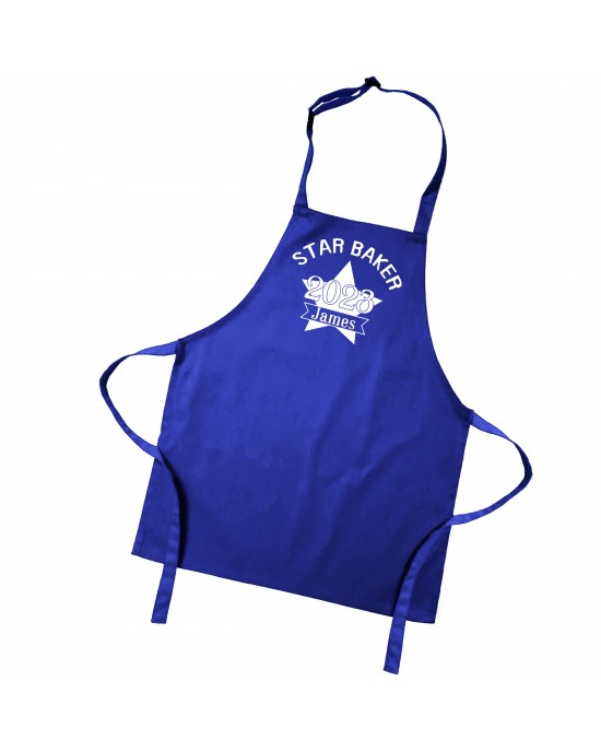 Personalised Kids Childrens Star Baker Cooking Apron