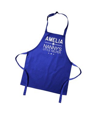 Personalised Kids Children's Cooking Apron. Nanny's Little Helper In 4 Colour Choices  Personalised Kids Children's Cooking Apron. Nanny's Little Helper In 4 Colour Choices