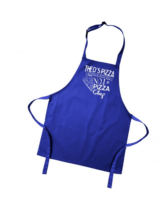 Personalised Kids Pizza Chef Children's Cooking Apron. In 4 Colour Choices 