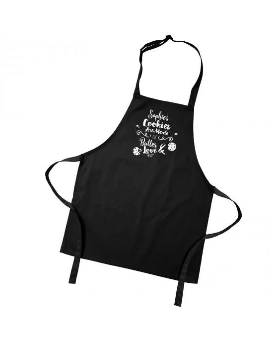 Personalised Cookie's are made with Love Children's Cooking Apron. 