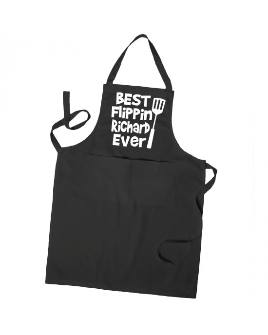 Personalised Mans Apron Best Flippin' Apron Barbecue Apron, Mens Apron, BBQ Apron With Pockets