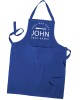 Personalised Real Men Bake cooking apron. Personalised with their name in Colours With Pockets
