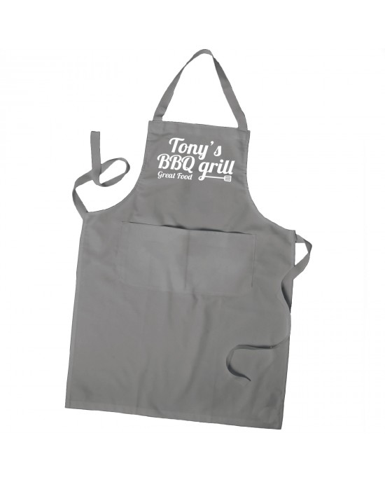 BBQ Grill Personalised Men's, Barbecue Apron Cooking Apron With Pockets In Colours