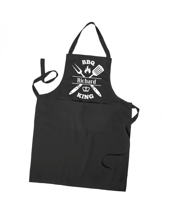 BBQ King Personalised Mens  Apron Barbecue Apron, Mans Apron, BBQ Apron With Pockets