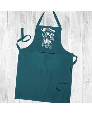Personalised Apron, BBQ King, Cooking Chef Barbeque Apron Unisex Apron With Pockets Personalised Apron, BBQ King, Cooking Chef Barbeque Apron Unisex Apron With Pockets