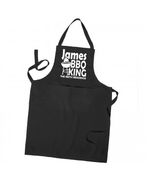 Personalised Apron, Cooking Chef, BBQ King, Barbeque Apron Unisex Apron With Pockets Personalised Apron, Cooking Chef, BBQ King, Barbeque Apron Unisex Apron With Pockets