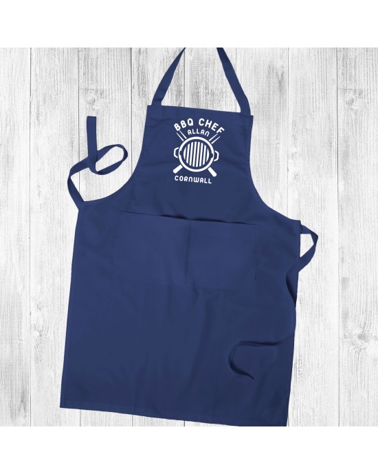 Personalised Apron, BBQ Grill, Cooking Chef Apron Unisex Apron With Pockets