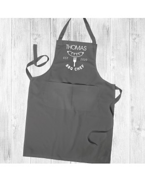Personalised Apron, Mens BBQ Apron, Barbeque Chef, Kitchen Apron Unisex Apron With Pockets Personalised Apron, Mens BBQ Apron, Barbeque Chef, Kitchen Apron Unisex Apron With Pockets