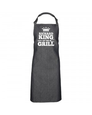 King / Queen Or The Grill Personalised Apron, BBQ cooking apron personalised with the wearers name. Available in colours. King / Queen Or The Grill Personalised Apron, BBQ cooking apron personalised with the wearers name. Available in colours.