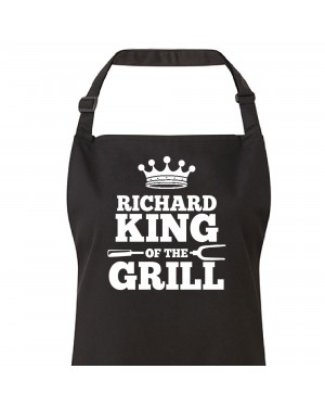 King / Queen Or The Grill Personalised Apron, BBQ cooking apron personalised with the wearers name. Available in colours. King / Queen Or The Grill Personalised Apron, BBQ cooking apron personalised with the wearers name. Available in colours.