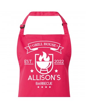 Barbecue Grill Master Personalised Apron, cooking apron personalised with the wearers name. Available in colours. Barbecue Grill Master Personalised Apron, cooking apron personalised with the wearers name. Available in colours.