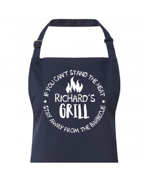 Personalised Apron Colour Unisex Apron, Can't Stand The heat design, BBQ Apron Personalised Apron Colour Unisex Apron, Can't Stand The heat design, BBQ Apron