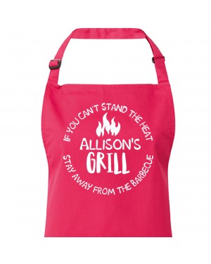Personalised Apron Colour Unisex Apron, Can't Stand The heat design, BBQ Apron Personalised Apron Colour Unisex Apron, Can't Stand The heat design, BBQ Apron