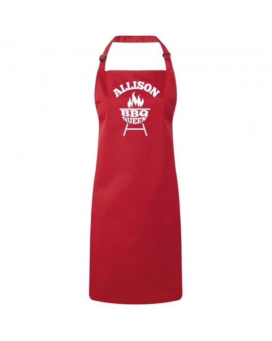 BBQ King Or Queen Design Personalised Colour  Quality Unisex Apron