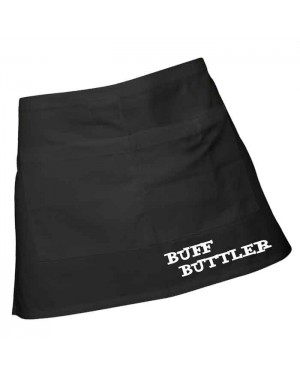 Mens Fun Buff Butler Apron. Add Spice to your Meals.100% Cotton Black or White Mens Fun Buff Butler Apron. Add Spice to your Meals.100% Cotton Black or White
