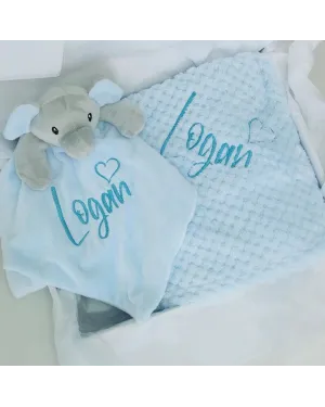 Personalised Embroidered Super Soft Waffle Blanket, Personalised Embroidered Comforter New Born Baby Boy, Baby Girl Blanket, New Baby Gift 