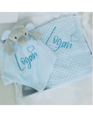 Personalised Embroidered Super Soft Waffle Blanket, Personalised Embroidered Comforter New Born Baby Boy, Baby Girl Blanket, New Baby Gift 